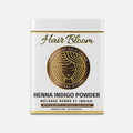 Hair Bloom Natural Brunette Hair Color - Herbal Henna & Indigo Mix Powder with Brush & Tray